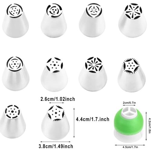 Rose Flower Cake Chocolate Russian Nozzles Stainless Steel Icing Piping Nozzle Pastry Tips DIY Baking Decorating Tools 1PC