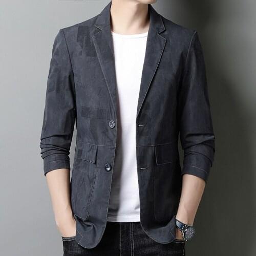 2021 new suit mens business casual wool Korean version of the slim fashion suit jacket autumn