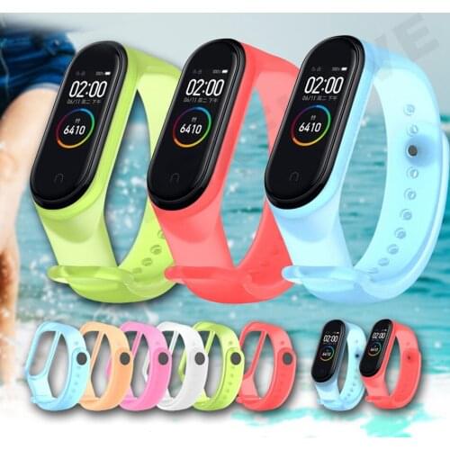 Clear Mi Band 3 4 Strap Wrist Strap For Xiaomi Mi Band 4 3 Bracelet Silicone Mi band 4 3 NFC Accessories Smart Mi band 4 Correa