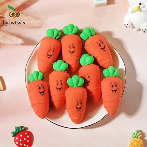 1 PCS Cute Kawaii Carrot Student Stationery School Office Supplies Children Erasers For Kids Gift Creative Pencil Rubber Eraser