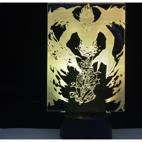 Anime Black Clover LED Night Light for Brithday Gift Bedroom Decor Light Manga Black Clover Room Acrylic 3D Table Lamp