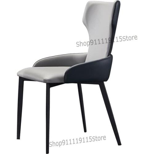 New Nordic Luxury Dining Chair Dressing Table Bedroom Postmodern Simple Small Family High Back Business Hotel Leather Chair