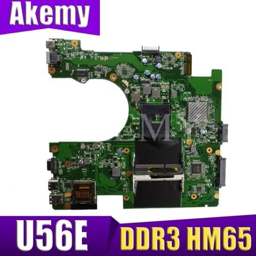 U56E mainboard For ASUS U56E U56 DDR3 HM65 laptop motherboard Test work 100% original