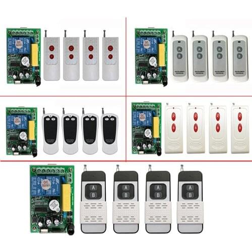 1000m Long Range Universal Wireless Remote Control Switch AC 220V RF 2CH 2 CH 10A Relay Receiver Module and RF Remote Controls