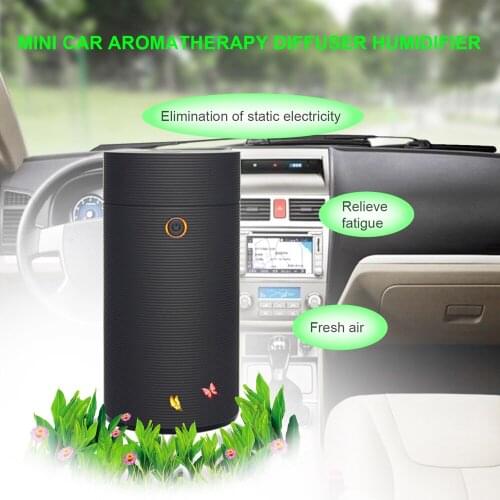 Kebidumei Car Humidifier Ultrasonic Mini Diffusers Car Air Purifier Aroma USB Mist Fogger 55ml Watertight design for Home Car
