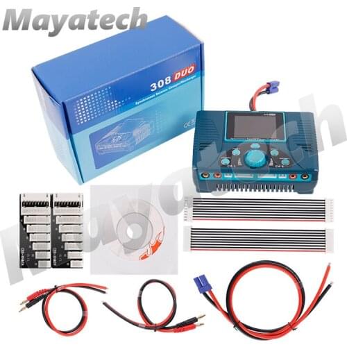 308DUO 308 DUO 2*8S 30A 1300W Dual Port Battery Charger Discharger For FPV Drone RC Plane LiPo Lilo LiFe NiZn NiMH/NiCd