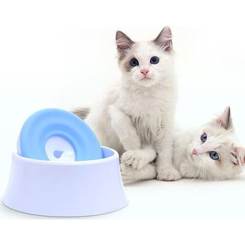 1.2L Dog Drinking Water Bowl Floating Non-Wetting Mouth Cat Bowl Anti-Overflow Drinking Water Dispenser ABS Plastic Pet Dog Bowl