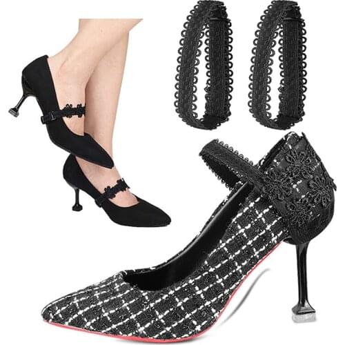 1Pair Lace Sexy Non-Slip Belt Straps Shoe Accessories Adjustable Elastic Band Shoelace For High Heel Shoe Lace