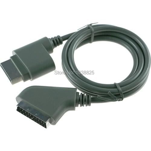 10PCS/LOT 1.8m RGB Scart Video HD TV AV Cable For XBOX 360 Version Gamepads High Quality & Wholesales Game AV Cables