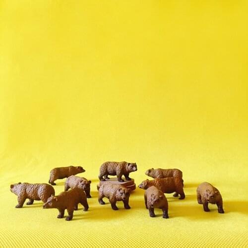 10Pcs bear/lovely cute animal/fairy garden gnome/moss terrarium /crafts/bonsai/home table decor/diy supplies/figurine