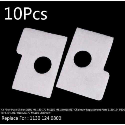 10Pcs Air Filter Plate Kit Trimmer Parts For STIHL MS 180 170 MS180 MS170 018 017 Chainsaw Replacement Parts 1130 124 0800