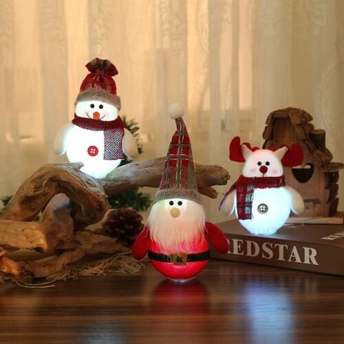 2021 Noel Christmas Decorations LED Lights Santa Christmas Tree Pendant Merry Chrismtas Decor for Home Table Xmas Ornaments Gift