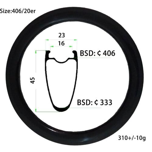 2021 top qualities carbon 20er folding bicycle wheels bmx 20 inch clincher rims 45mm 406 light weight folding bicycle available