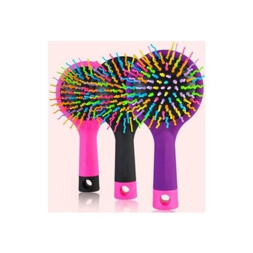 4 Colore Rainbow Comb Anti-static Massage Flip Air Sac Mirror Maker Up Hair Care & Styling Tools Hair Accessories HA059