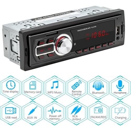 5209E Car Radio Multimedia Audio Player Bluetooth TF Card U Disk AUX Head Unit Auto Audio Central FM Car Stereo