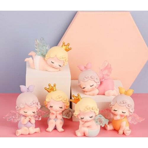 6 Style Fairy angel Series Blind Box Cute Creative Doll Cute Anime Figure Toy Interior Decorations Ornaments for Girl Gifts