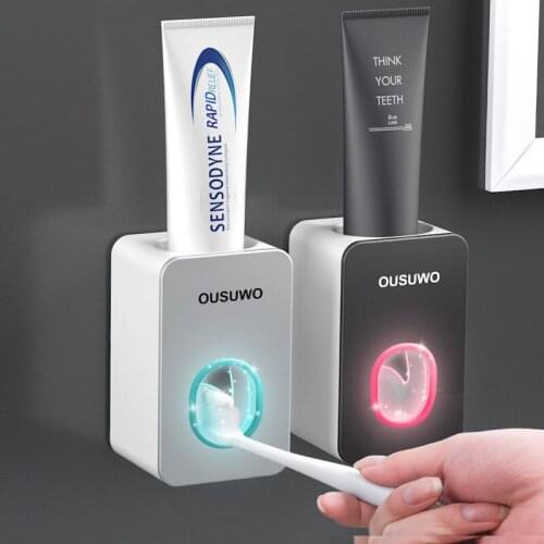 Wall Mount Automatic Toothpaste Dispenser Portable Plastic Easy Toothpaste Squeezer Holder For Home Bathroom Accessories Sets