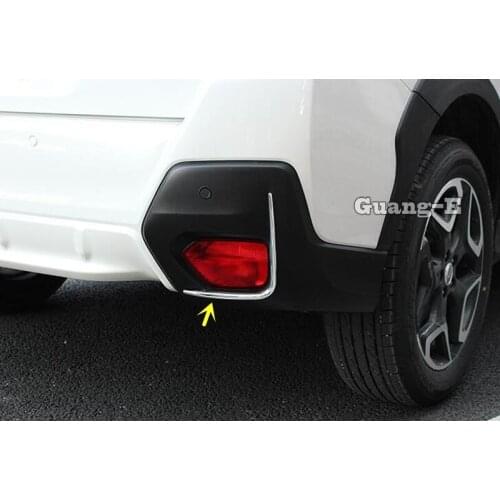 Car Sticker ABS Chrome Cover Trim Back Tail Rear Fog Light Lamp Frame Sticker Eyebrow 2pcs For SUBARU XV 2018 2019 2020