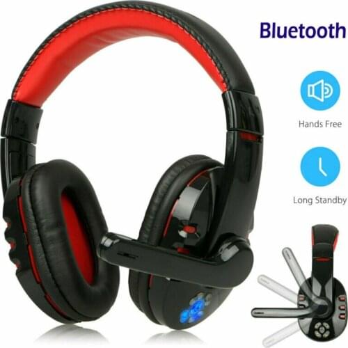 PYMH Wireless Headphone Gaming Headset Mic LED Stereo for PS4 Xbox One Smartphone