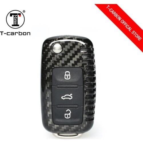 Carbon Fiber Car Fob Remote Key Case Cover Shell Refit Replacement For Volkswagen Golf Bora Jetta POLO GOLF Passat Car Styling