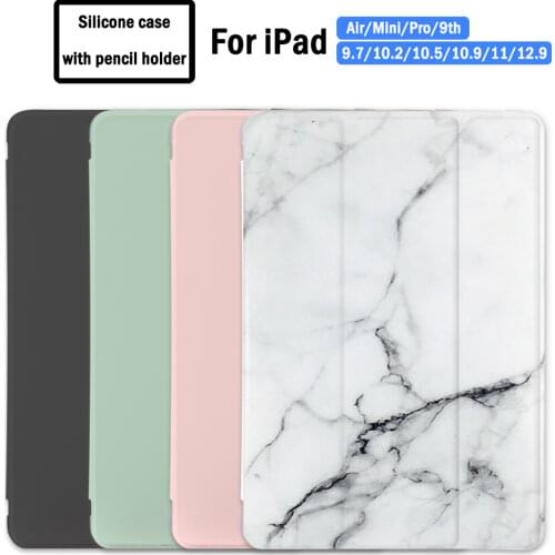 Marble Pattern For Funda ipad 8th Generation Case Pro 11 2020 With Pencil Holder 7th 6th For iPad Air 4 Case Mini 5 Air 2 Cover
