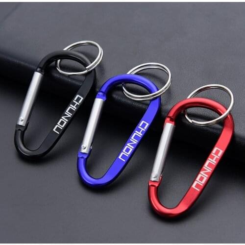 Color Carabiner Keychain Aluminum D Shape Buckle Pack Spring Loaded For Camping T Carbine Carabiner For Keys S074