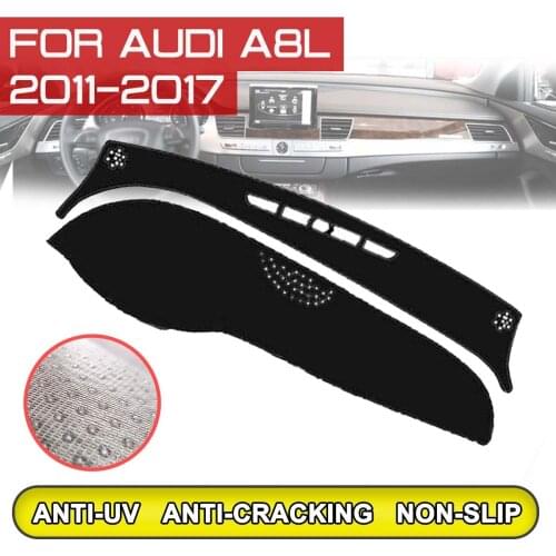 For Audi A8L 2011 2012 2013 2014 2015-2017 Car Dashboard Mat Anti-dirty Non-slip Dash Cover Mat UV Protection Shade Sticker