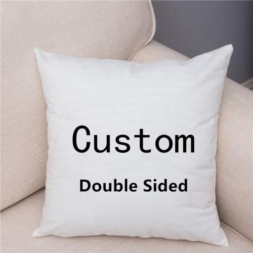 Picture Here Print Pet Personal Life Photos Customize Gift Home Cushion Cover Pillowcase Short Plush 45*45cm Double sided
