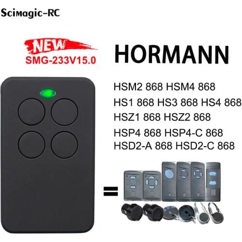 Hormann HSM4 868 MHz Garage Door Opener Clone Hormann HSM2 HSE4 HSE2 HS1 HS4 HS2 868MHz Door Remote Command 4 in 1 3 in1 2 in 1