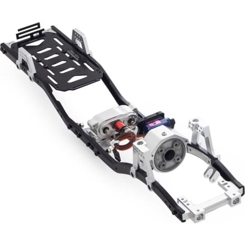 313mm 12.3Inch Wheelbase Metal Chassis Frame Kit with Prefixal Shiftable Gearbox for 1/10 RC Crawler Car Axial SCX10 90046