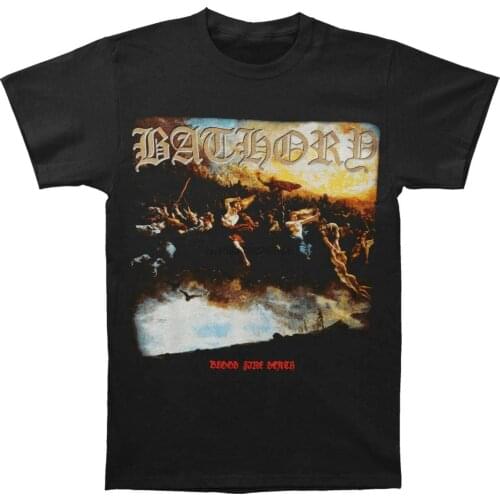 Bathory Men Blood Fire Death Slim Fit T-shirt Black