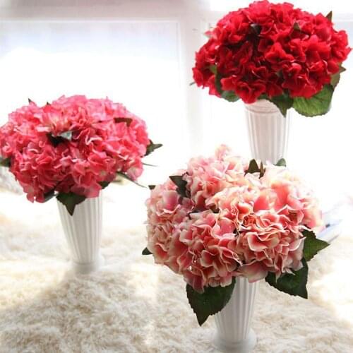 1 bunch Silk Peony Artificial Flowers Hydrangea Bridal Bouquet for Wedding Decoration Party Cheap Fake Flower Home Decor