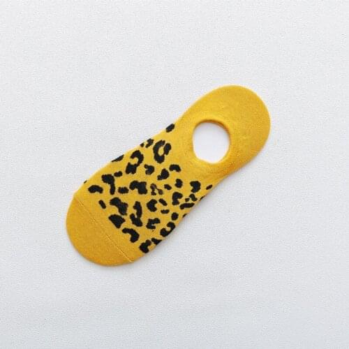 20pairs/lot Leopard Print Women Socks Summer New Non-slip Silicone Invisible Sock Slippers Casual Girls Funny Socks (good)