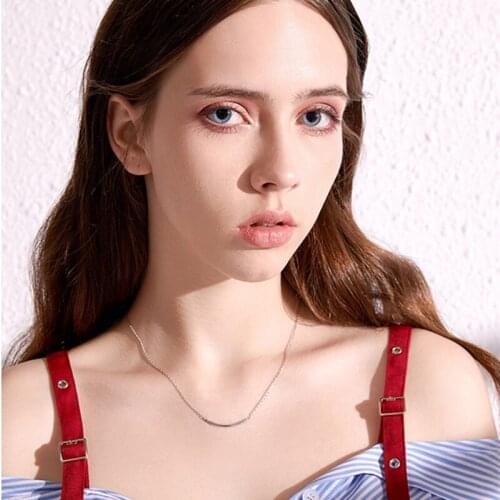 New Arrival Cute sterling silver simple pendant necklace ladies charming jewelry joyas de plata 925 Gift N004