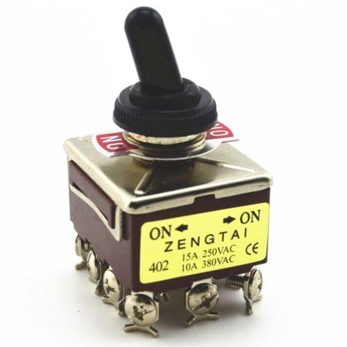 New 15A 250VAC 12-Pin ON-ON Mini Toggle Switch Switches w Waterproof cap