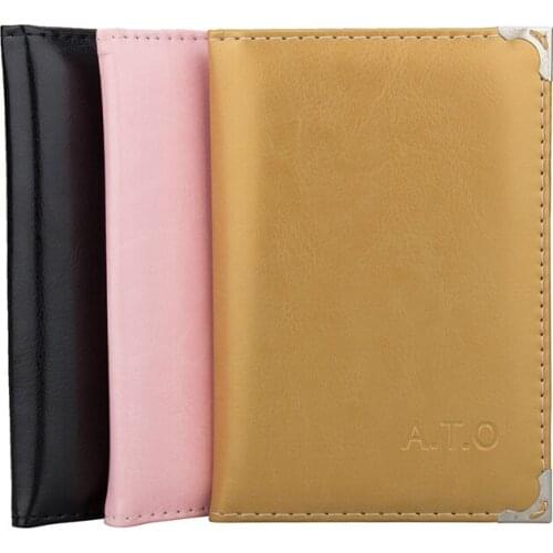 Fashion Women Men Passport Cover Pu Leather Cany Color Travel ID Credit Card Passport Holder Packet Wallet Purse Bags Pouch