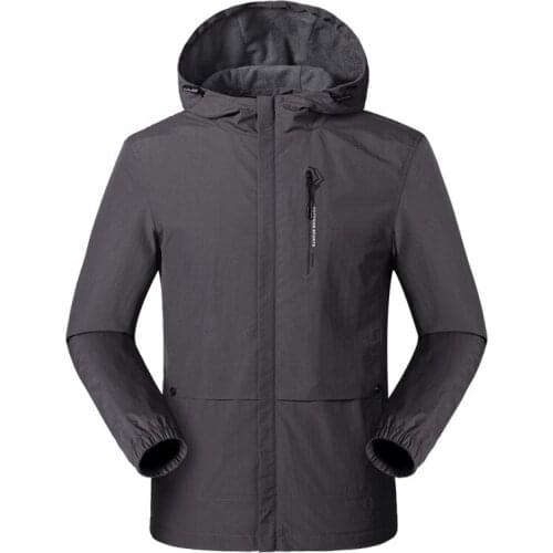 Fishing Hiking Outdoor Coats Mens Spring Winter Jacket Water-resistant Windproof Hooded Cardigan Windbreaker Plus Size L-5XL