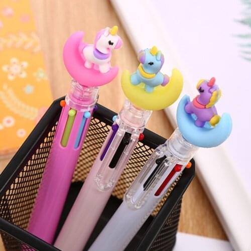 Cute Unicorn Power Chunky Ballpoint Pen Kawaii Rollerball Pen School Office Supply Gift Stationery Papelaria Escolar