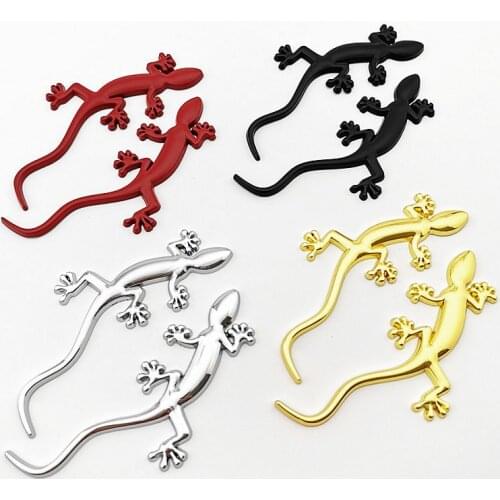 Car sticker car body trunk gecko decorative metal alloy sticker Car universal creative personality modification for audi Toyota