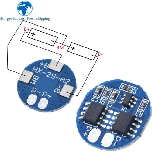 TZT 2S 5A Li-ion Lithium Battery 7.4v 8.4V 18650 Charger Protection Board bms pcm for li-ion lipo battery cell pack