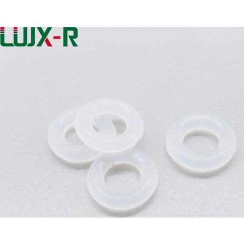 LUJX-R 2mm VMQ O Ring Seal White Food Grade O-Ring Sealing Outside Dia. 6/7/8/13/15/16/19/21mm Silicon Gaskets In Gasket Washer