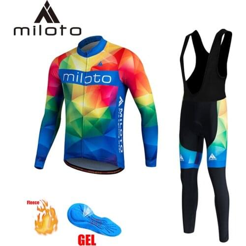 MILOTO cycling jersey 2019 ropa ciclismo hombre winter thermal fleece cycling suits bicycle dress racing shirt cycling wear sets
