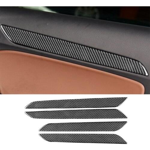 For Audi Q3 2013 2014 2015 2016 2017 2018 Door Inner Panel Decoration Cover Trim Sticker Decal Car Accessories Carbon Fiber