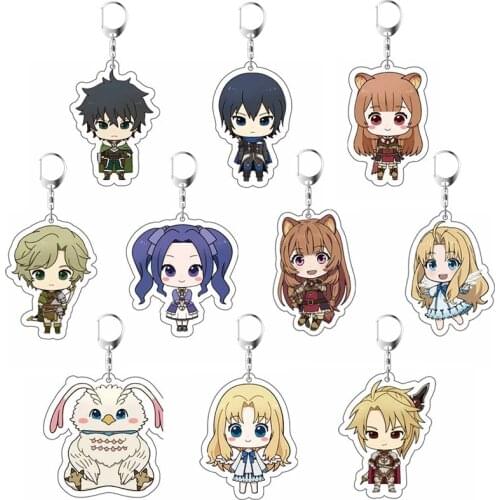 Japan Anime The Rising of the Shield Hero Keychain Raphtalia Pendants Tate No Yuusha No Nariagari Filo Acrylic Keyring Gift 1pcs