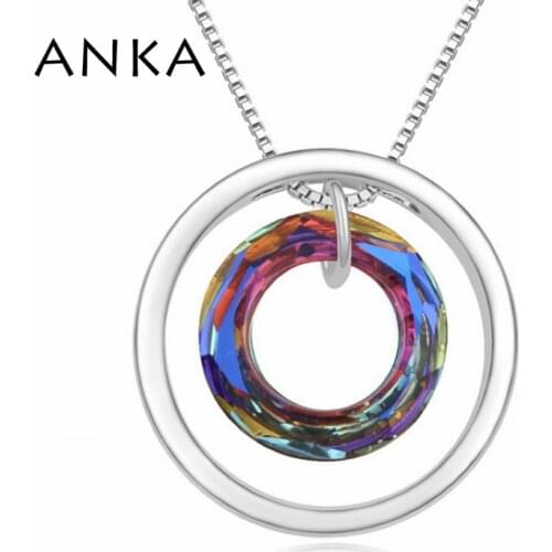 ANKA jewelry round in crystal round necklace pendant hot selling gift for women Crystals from Austria #106900
