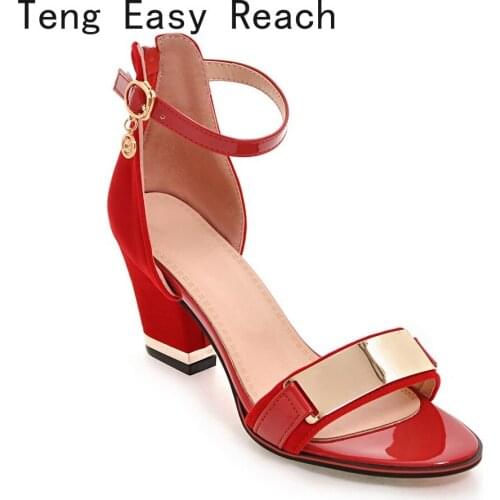 High-heeled Womens Sandals 2021 Summer Wild High-heeled Shoes with A Word Buckle Small Size Roman Sandals 34-43