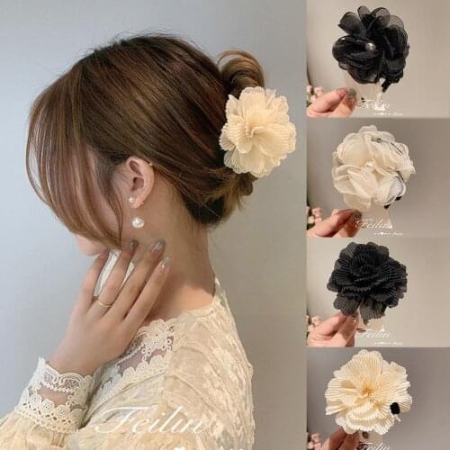 Women Elegant Bow Hair Claws For Girls Large Grab Fashion Clips Makeup Headdress Hairstyle Shark Clip Accessories Hair M6U1