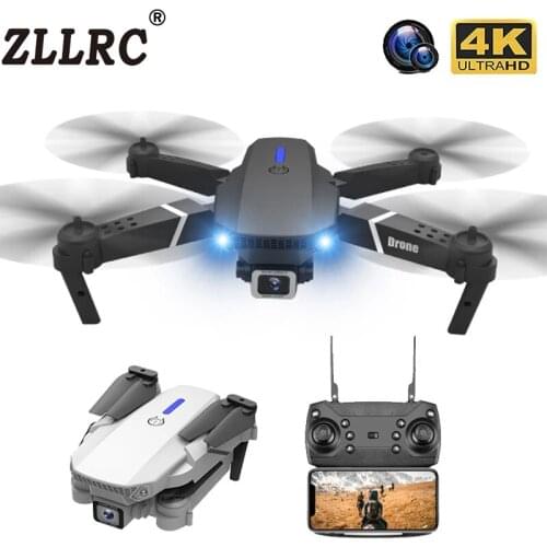 LSRC E88 RC Drone With Wide Angle HD 4K 1080P Wifi Fpv Dual Camera Height Hold Foldable Quadcopter Dron Kids Gift Toy