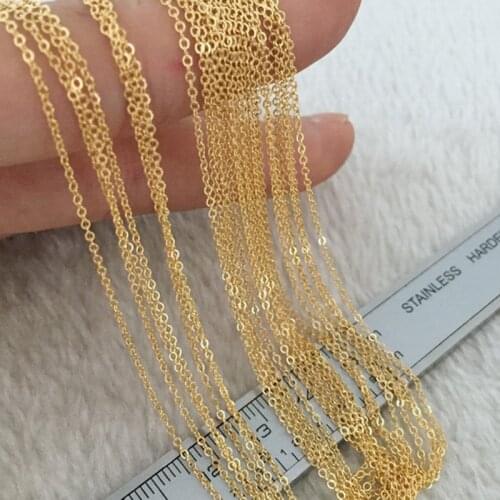 1.28mm Gold Filled Chain Flat O Chain Stamp:1/20 14KGF