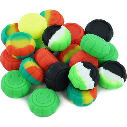 10pcs pumpkin silicone Wax Containers Silicone jars container silicone customized bho oil container for cigarette
